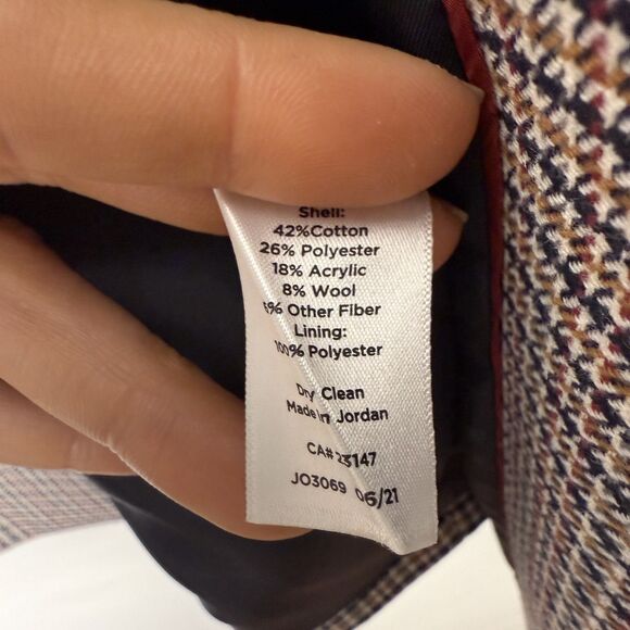 Talbots Oversized Boyfriend Blazer – Academia Preppy Style, Cotton Wool‎ Jacket - Picture 13 of 14